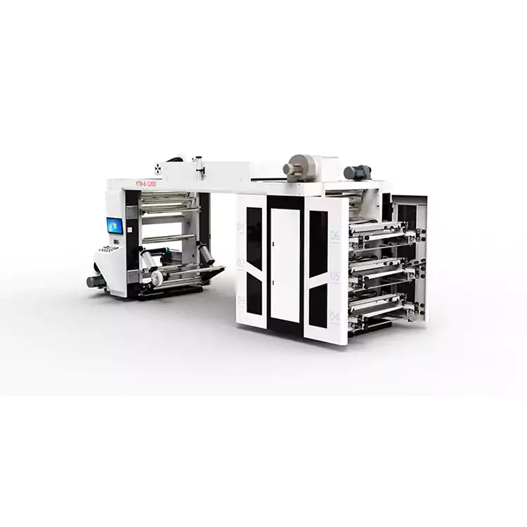 Yüksək Sürətli Fleksoqrafik Printer Çox Rəngli Plastik Çanta Stack Tipi Çap Maşını